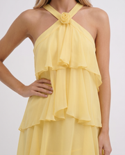 Felicia Tiered Maxi Dress Yellow view 6