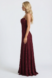 Francis Butterfly Maxi Dress Burgundy view 4