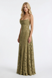 Francis Butterfly Maxi Dress Green view 3