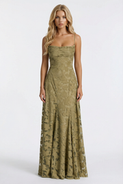 Francis Butterfly Maxi Dress Green view 1
