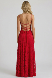 Francis Butterfly Maxi Dress Red view 5