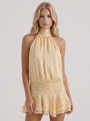 Freya Ruffle Mini Dress Yellow view 2