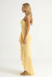 Gabbi Ruffle Maxi Dress Yellow view 3