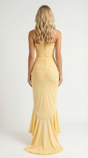 Giselle Ruffled Maxi Dress Yellow view 7