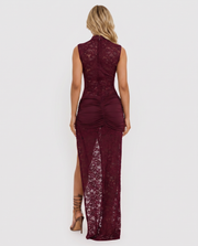 Iris Lace Maxi Dress Wine view 5