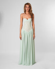 Isabella Lace Maxi Dress Mint view 1