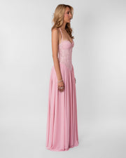 Isabella Lace Maxi Dress Pink view 3