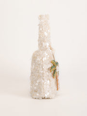 Iza Sequin Shoulder Party Bag with Palm Charm White view 2