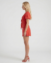 Jenna Blouse Set Red view 4
