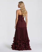 Katy Rosette Maxi Dress Burgundy view 4