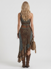 Kira Slit Maxi Dress Green view 5