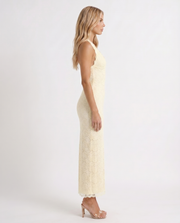 Liliana Scallop Maxi Dress Lemon view 4