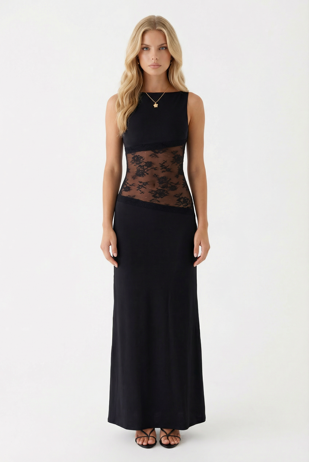 Lucy Lace Maxi Dress Black