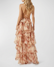 Marielle Butterfly Maxi Dress Brown view 3