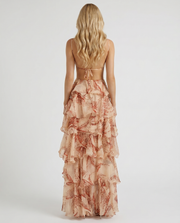 Marielle Butterfly Maxi Dress Brown view 4