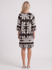 Marije Floral Midi Dress Black view 5