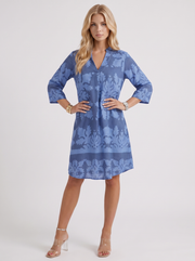 Marije Floral Midi Dress Blue view 3