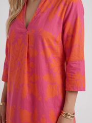 Marije Floral Midi Dress Orange view 6