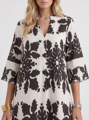 Marije Floral Midi Dress White view 5