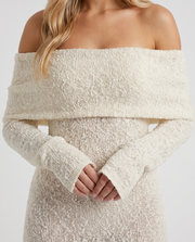 Marisol Off-Shoulder Maxi Dress Ivory view 5