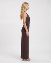 Megan Plunge Maxi Dress Brown view 4
