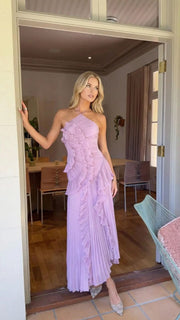 Nathalie Ruffle Maxi Dress Lavender view 2