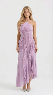 Nathalie Ruffle Maxi Dress Lavender view 1