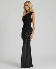 Noelle Draped Maxi Dress Black view 2