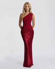 Noelle Draped Maxi Dress Burgundy view 1