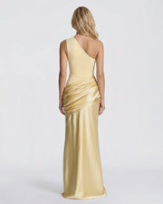 Noelle Draped Maxi Dress Yellow view 4