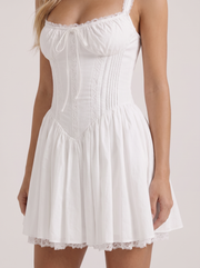 Ophelia Corset Mini Dress White view 6