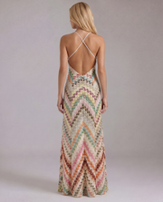 Phoebe Boho Crochet Maxi Dress Multicolor view 4