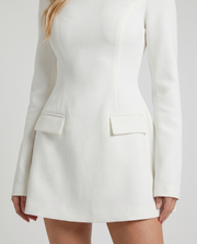 Quinn Split-Sleeve Mini Dress White view 5
