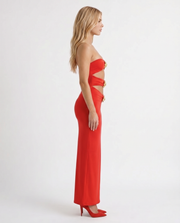 Raye Cutout Maxi Dress Red view 3