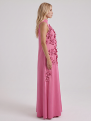 Rosalie Applique Maxi Dress Dark Pink view 4