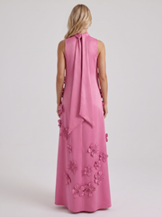 Rosalie Applique Maxi Dress Dark Pink view 5