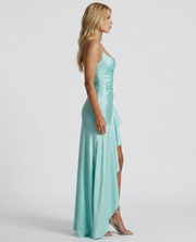 Rosalie Cowl Maxi Dress Aqua view 4