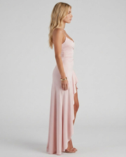 Rosalie Cowl Maxi Dress Blush view 4