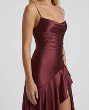Rosalie Cowl Maxi Dress Cherry Lacquer view 6