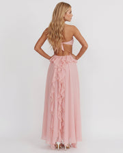 Roselyn Floral Ruffle Cutout Maxi Dress Pink view 3
