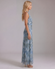 Sarah Plunge Maxi Dress Blue view 4