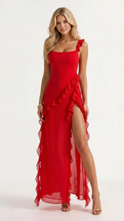 Seraphina Ruffle Maxi Dress view 2