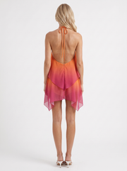 Sloane Drape Mini Dress Orange view 5