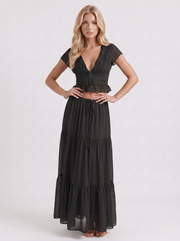 Talia Skirt Set Black view 3