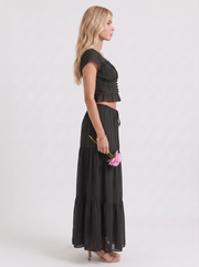 Talia Skirt Set Black view 4