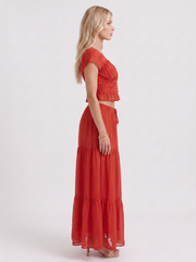 Talia Skirt Set Red view 4