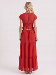 Talia Skirt Set Red view 5