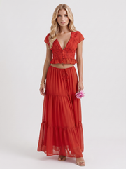 Talia Skirt Set Red view 1