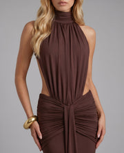 Tiffany Maxi Dress Brown view 5