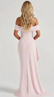 Valentina Ruched Maxi Dress Pink view 4
